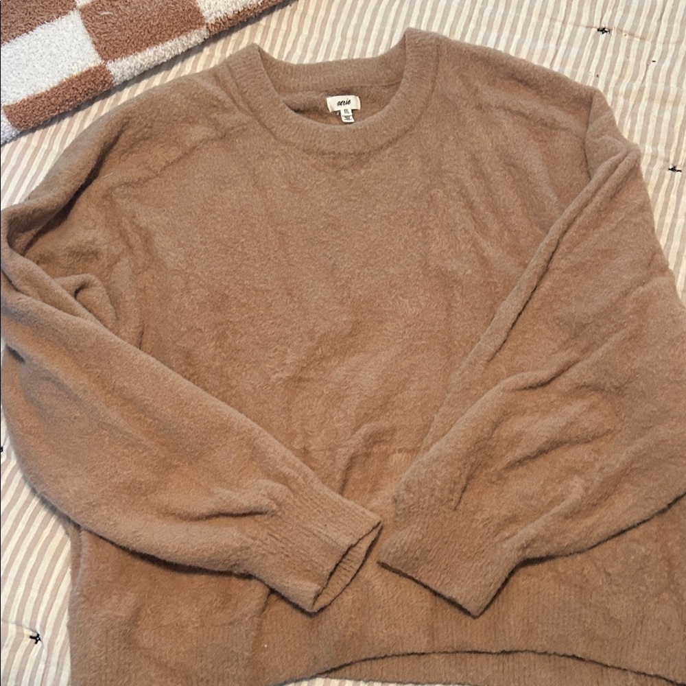 Cozy/fuzzy Tan Sweater